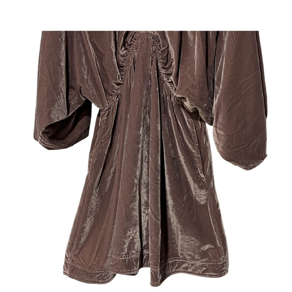 FREE PEOPLE WOMENS SIZE XSMALL PORTIA VELVET MINI DRESS PINK BOHO PRAIRIE - Picture 8 of 12